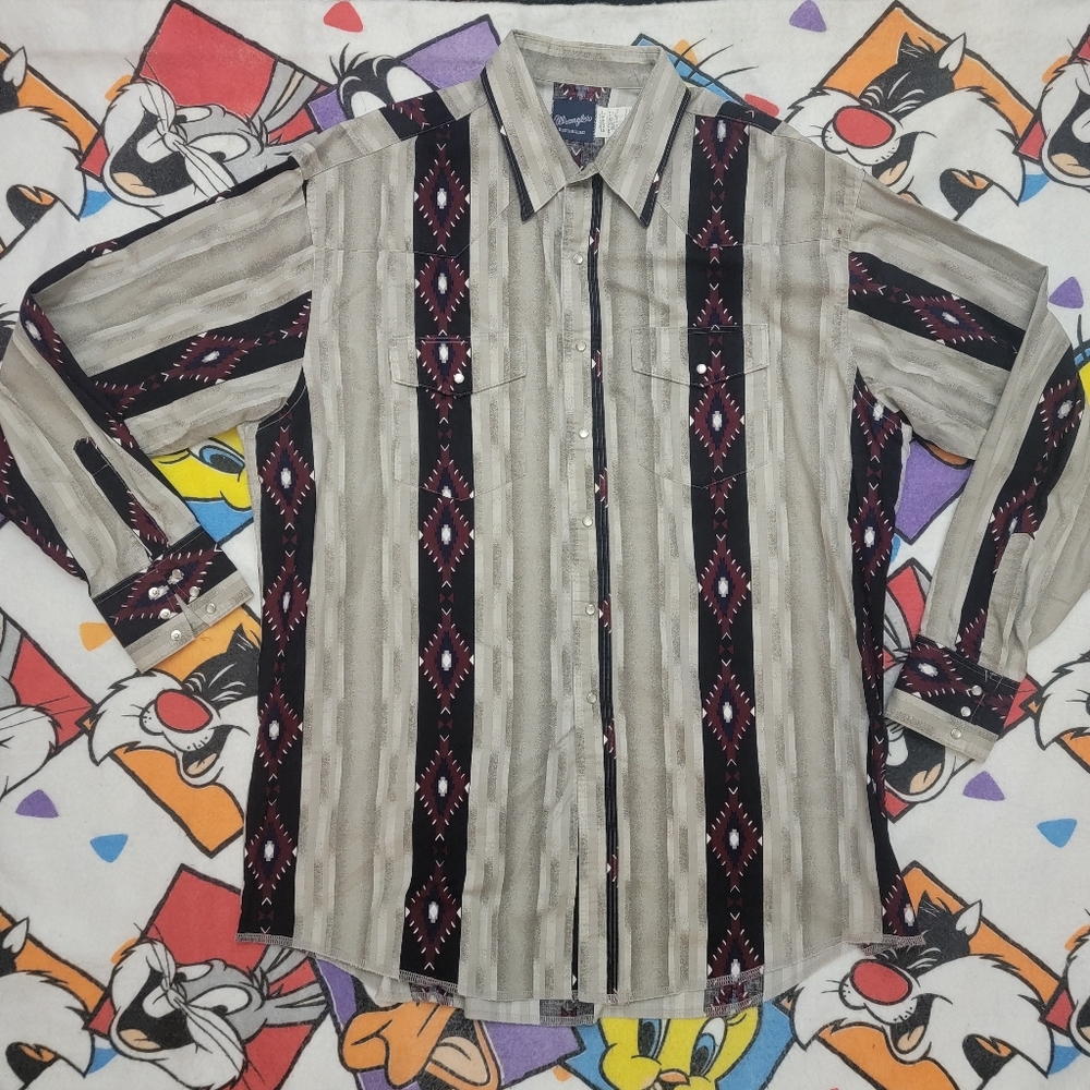 Vintage Wrangler Western Button Down Shirt